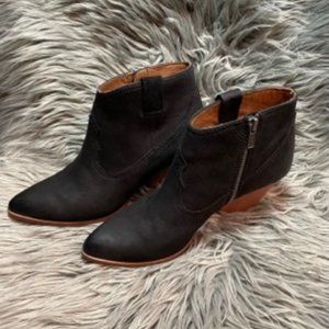 Frye black bootie: Like new soft unfinished leather. Size 8.